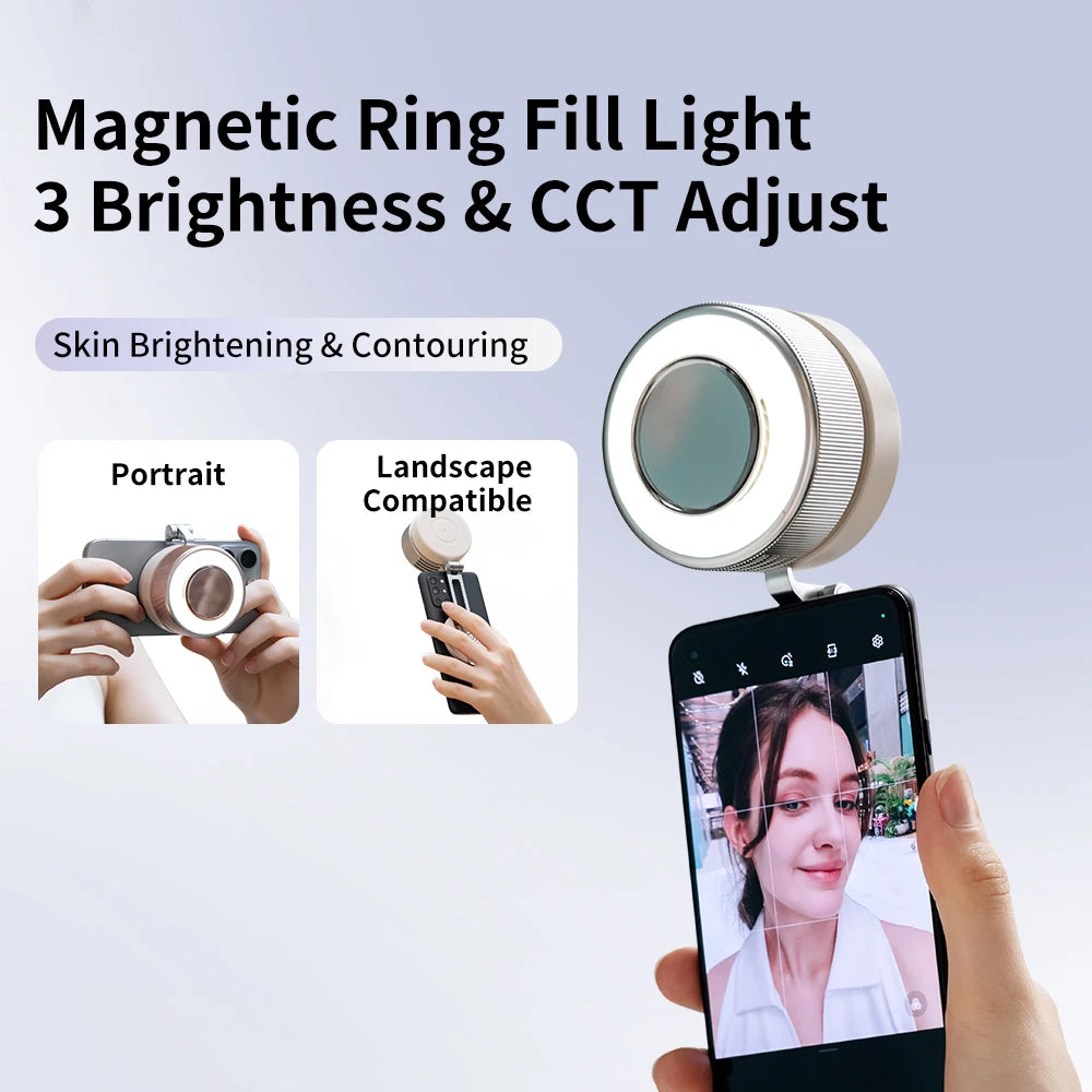 Portable Fan Mini Fan For Home Outdoor USB Rechargeable Magnetic Lamp Fan Rotating Collar Clamped Bladeless Bracket Fan