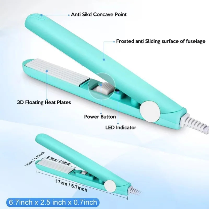 New Curling Iron Mini Hair Straightener Iron Ceramic Straightening Styling Tools Hair Curler Flat Iron Beard Straightener