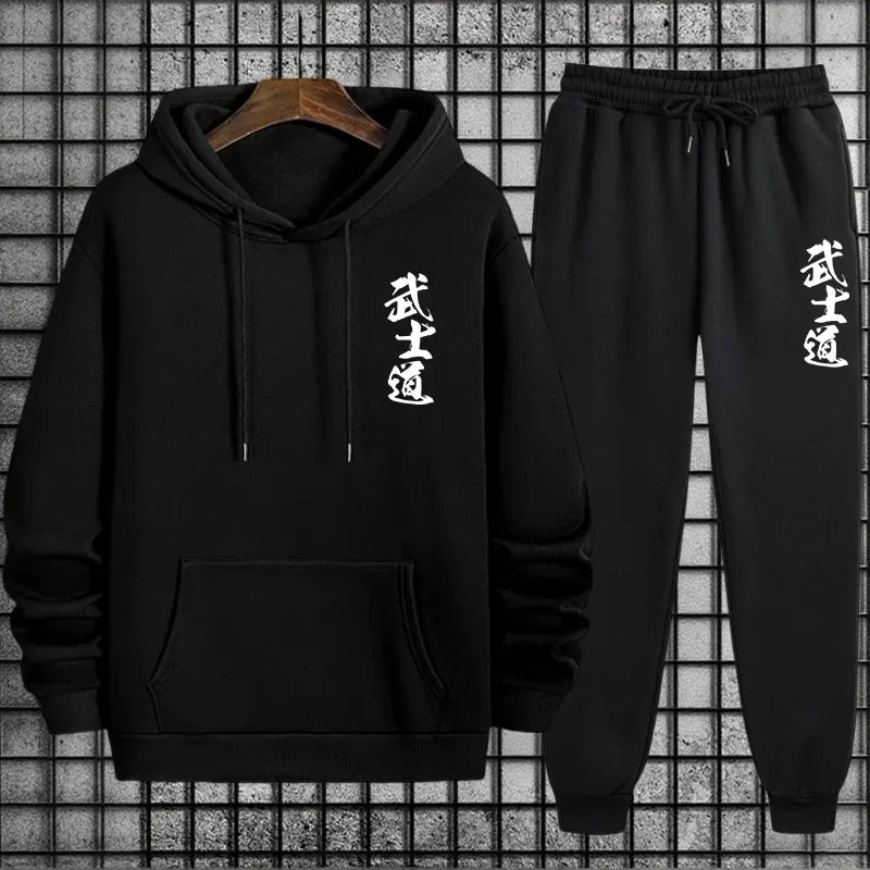 2026 New Arrival Men's Sportswear Hoodie + Pants Urban Casual Sport Jogging Suit Autumn Winter Male Fashion Sweatshirt Tracksuit