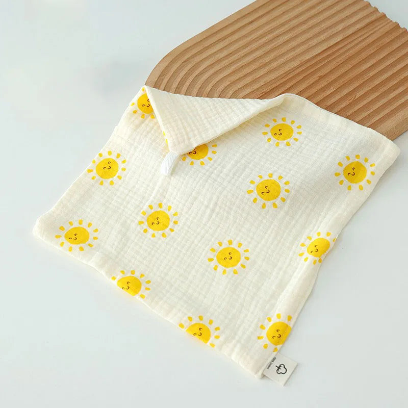 4pcs New Baby Washcloth Newborn Burp Cloth Square Towels Cute Koala Bear Pure Cotton Soft Absorbent Gauze Cotton Baby Towels
