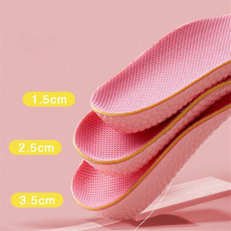 Height Increase Insoles Men Women Shoes Flat Feet Arch Support Orthopedic Insoles Sneakers Heel Lift Memory Foam Soft Shoe Pads