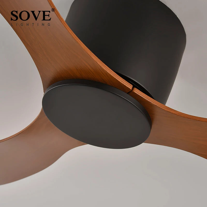 SOVE Modern White Low Floor BLDC Motor 30W Ceiling Fans With Remote Control Simple Ceiling Fan Without Light Home Fan 220V