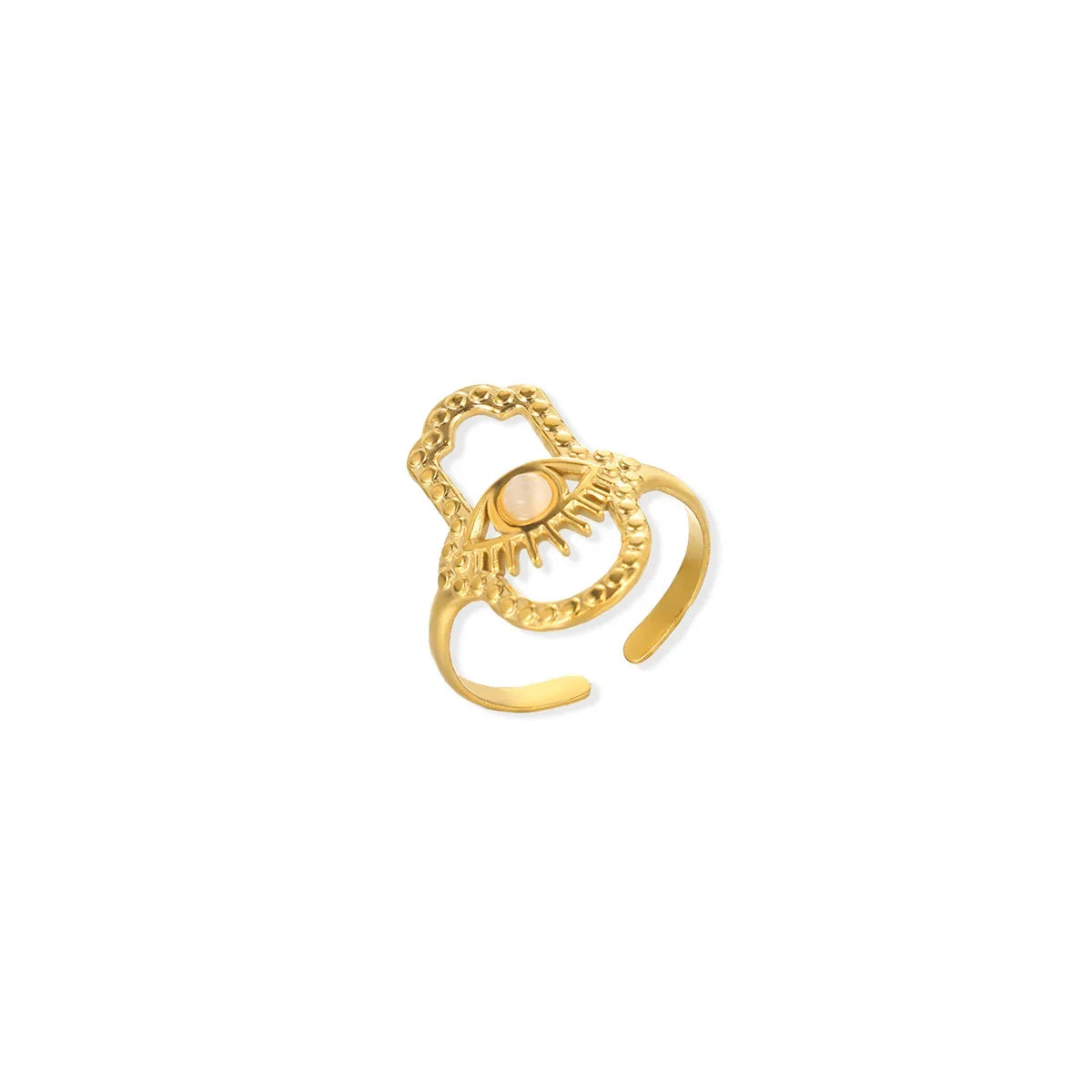 Luxury Zircon Evil Eye Rings For Women Gold Color Lucky Eye Opening Ring Women Trendy Punk Gothic Aesthetic Jewelry Accessories