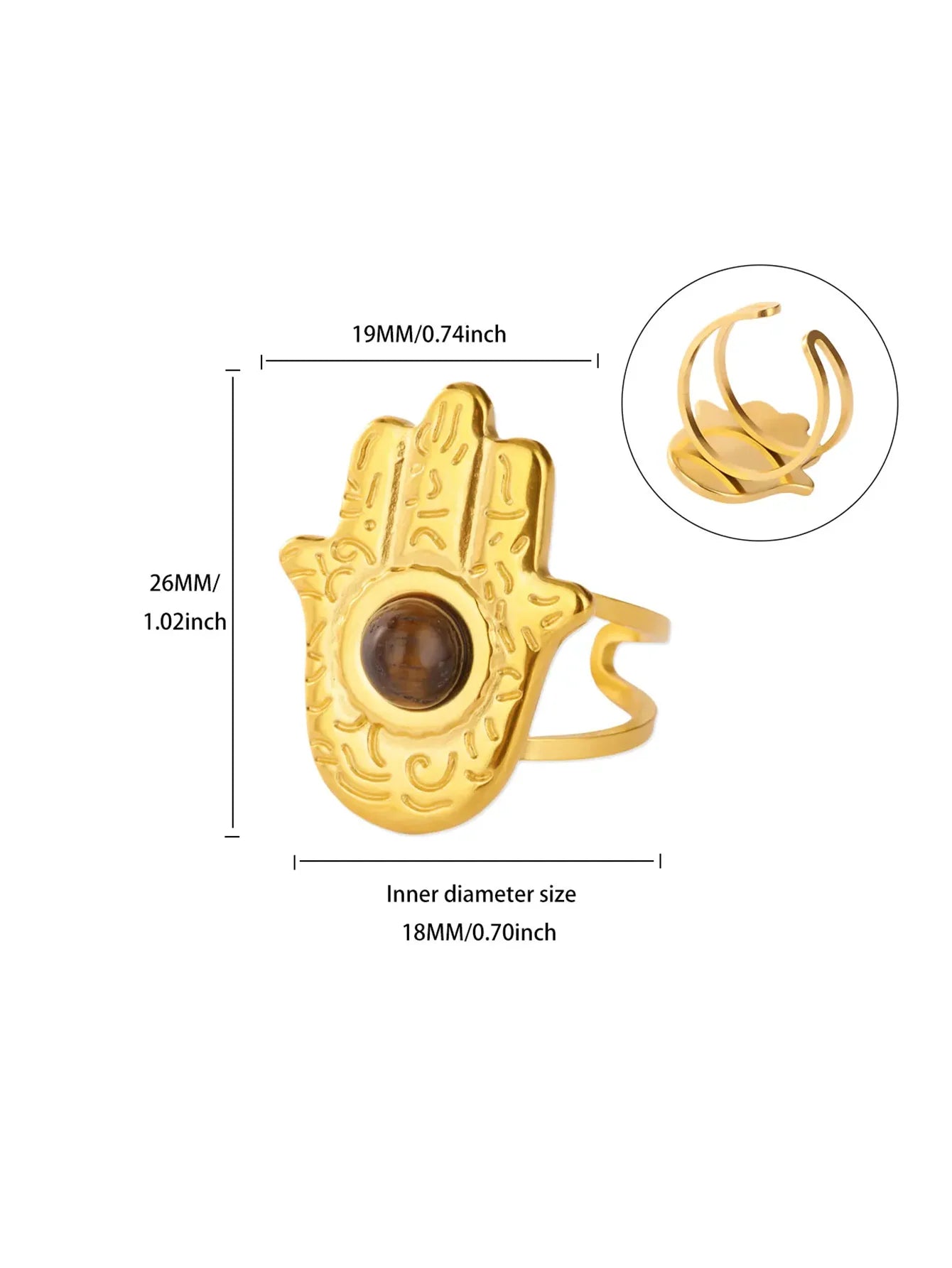 Luxury Zircon Evil Eye Rings For Women Gold Color Lucky Eye Opening Ring Women Trendy Punk Gothic Aesthetic Jewelry Accessories