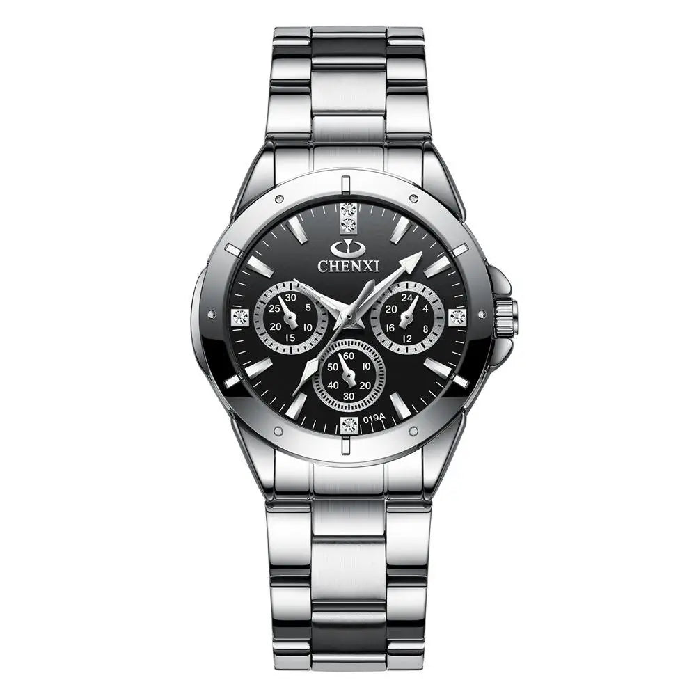 CHENXI Watches Women‘s Fashion Luxury All Stainless Steel High Quality Rhinestone Ladies Quartz Wristwatches for Women