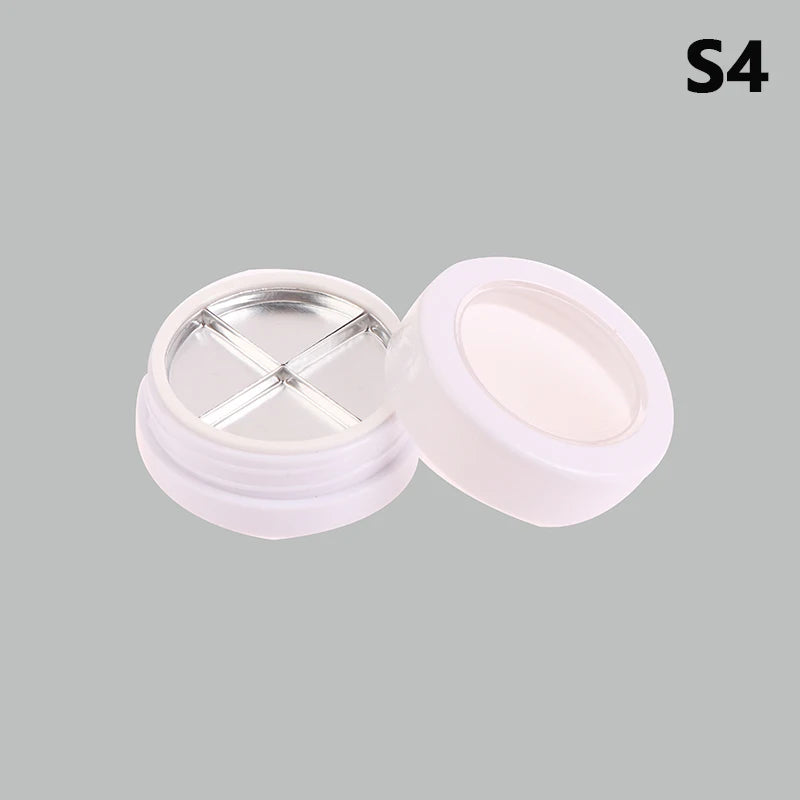 Empty Eye Shadow Case Makeup Palette Box Plastic Skylight Clear Lid Aluminum Pan Round Creamy Concealer Container