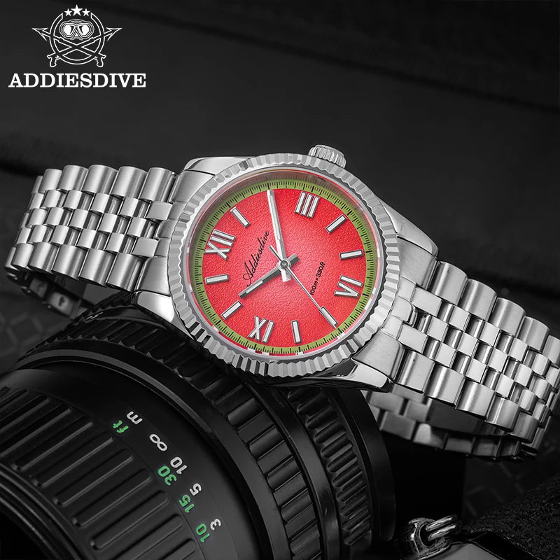 ADDIESDIVE 36mm Summer Dive Watch Fashion Fun Fruit Series Men Sports Quartz Watches Japanese VH31 Diver Watch Reloj New AD2535