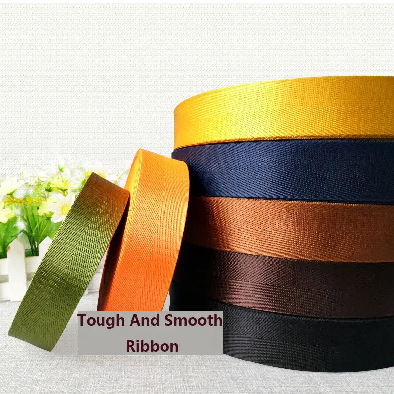 2 Yards 38mm High Quality Blue Yellow Red Strap Nylon Webbing Herringbone Pattern Knapsack Strapping Sewing Bag Belt Accessories