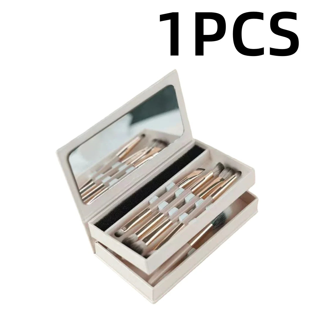 286- Makeup Brush Set - Foundation/Contour/Eyeshadow/Nose Contour/Stippling Brushes with Portable Case