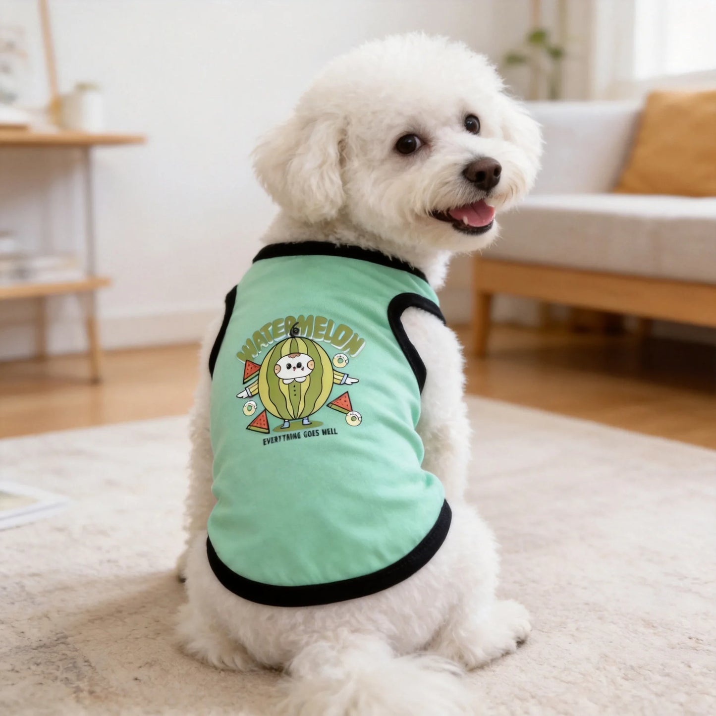 Summer Pet Clothes Breathable Mesh Dog Cat Jersey Cute Puppy Kitten Vest Shedding Control Apparel Holiday Party Dog Clothing