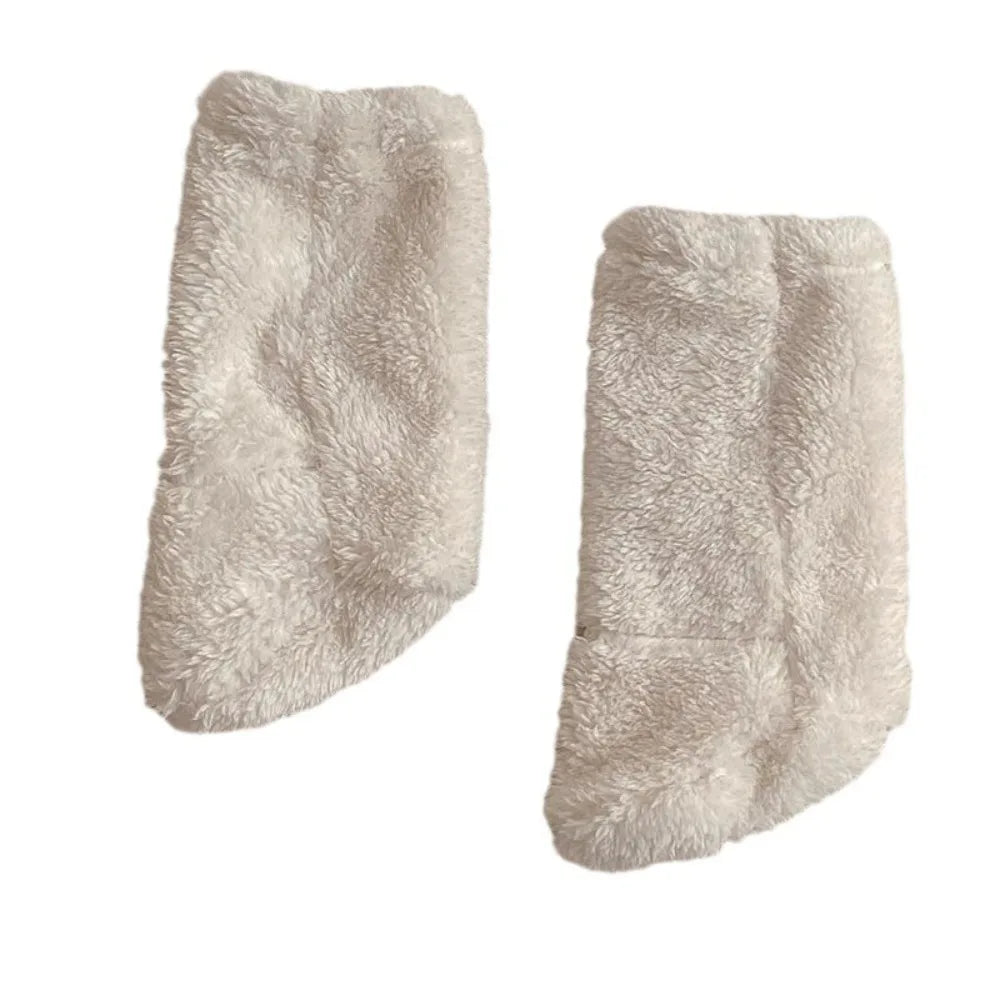 1 Pair Casual Thickened Newborn Baby Socks Anti-slip Solid Color Kids Floor Socks Warm Baby Foot Warmer Infant Winter