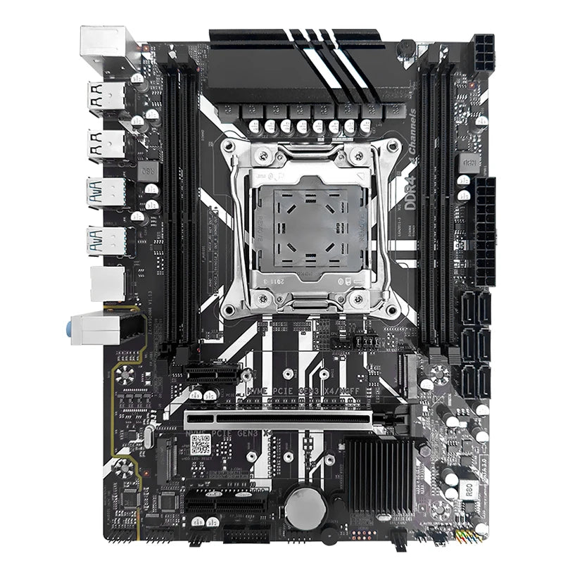 JIESHUO X99-JSD4 Gaming Motherboard LGA2011-3 DDR4 Dual Channel PCIe X16 M.2 SSD Desktop Mainboard with Intel Xeon E5 2680 CPU