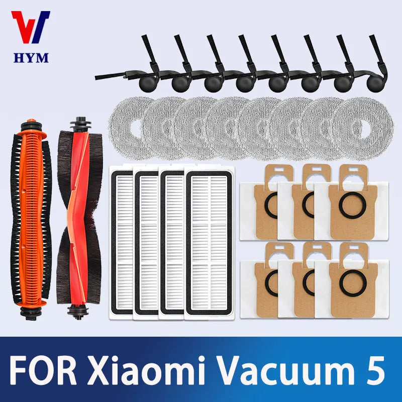 For Xiaomi Robot Vacuum 5 / OV31GL Cleaner Accessories Main Side Brush Mop Cloth HEPA Filter Dust Bag Replacement Spare Parts