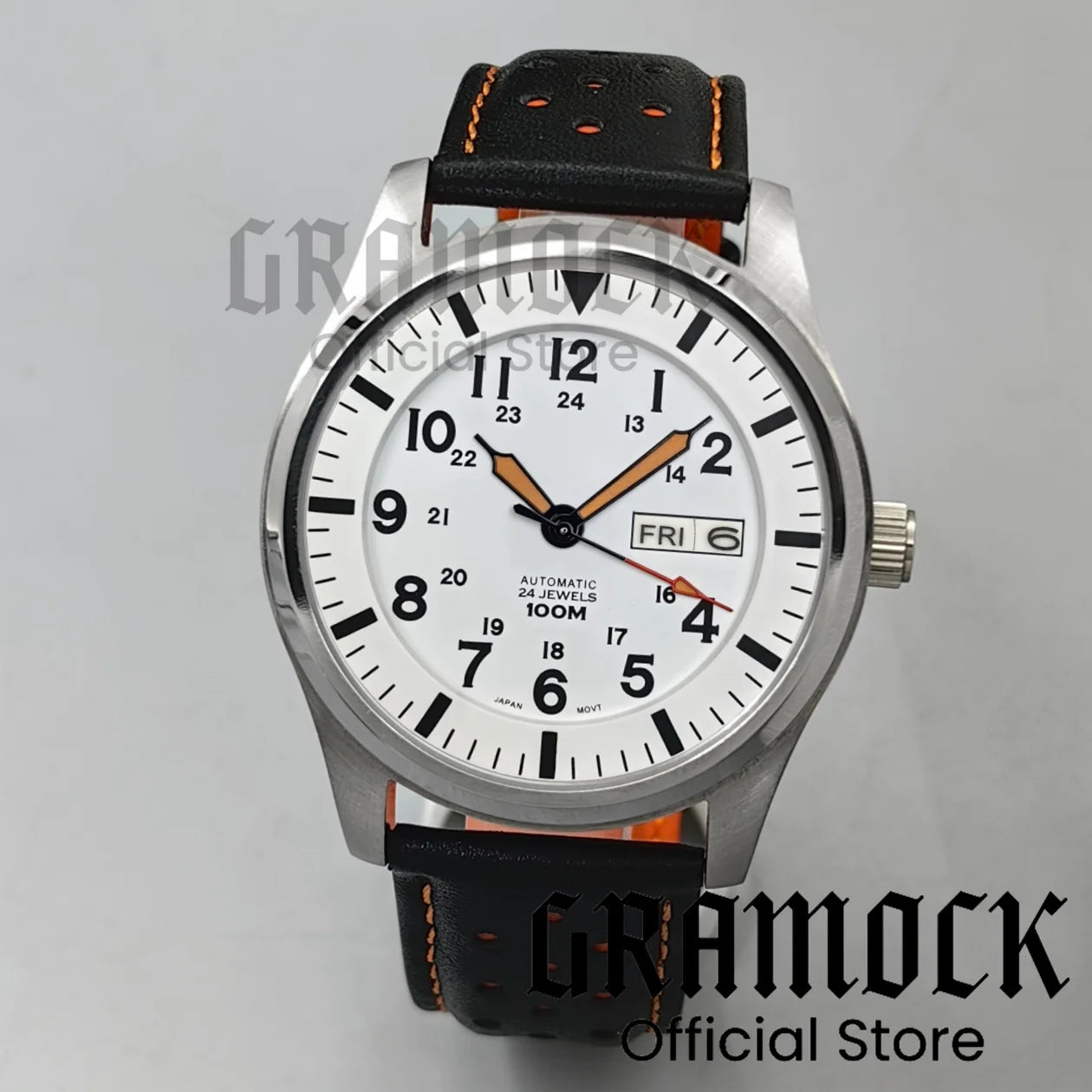 Gramock 42MM Men's Fashion NH36A Mechanical Sports Watches Black Dial Luminous Sapphire Glass Men Watch Waterproof Reloj Hombre
