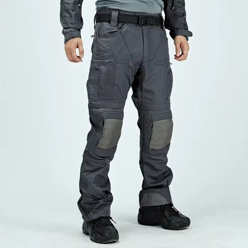 Men's Hiking Tactical Pants Tear Resistance Wear-resisting Cargo Pants Men Waterproof Multi-pocket Climbing Trouser All Seasons