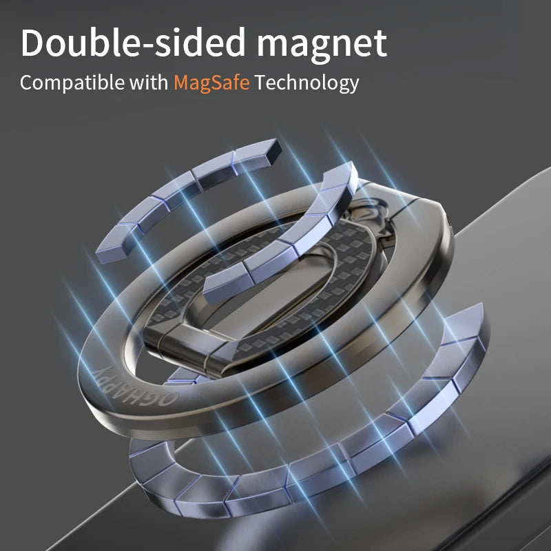 Mobile Phone Strong Magnetic Holder for Magsafe Double-sided Magnet Stand Portable Folding Ring Bracket for  Phone 14 15 16