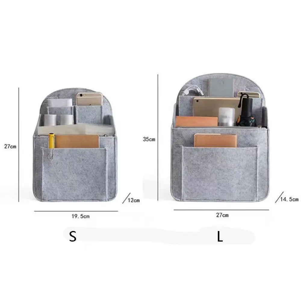 Makeup Organizer Felt Insert Bag for Interior Travel Bag Portable Bag Cosmetic Bags Fit Various Women Backpack Bags