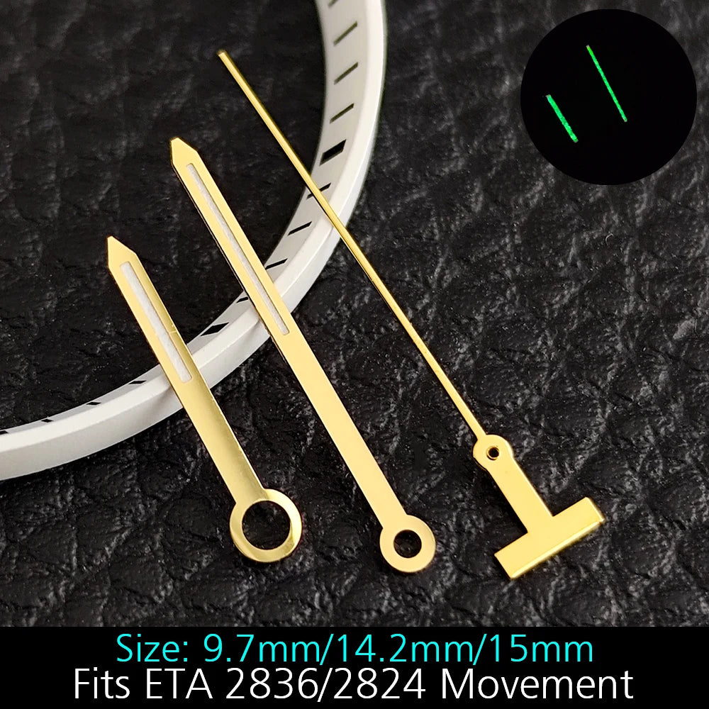High Quality ETA-Series Hands Green Super Luminous Fits ETA 2824 2892 2836 2834 Movement Watch Accessories Watches For Men