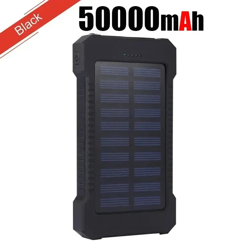 OnePlus 200000mAh Solar Power Bank Portable Large Capacity Charger Compatible USB-A And USB-C With Flashlight For IPhone Huawei