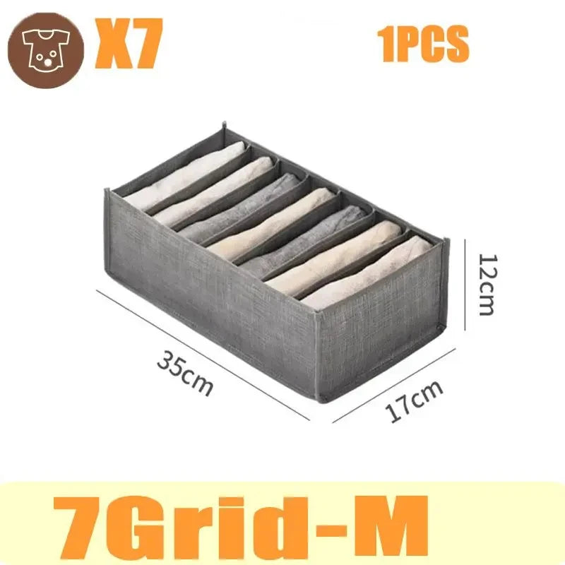 Closets Clothes Organizer Foldable Clothing Underwear Jeans Storage Box Drawer Organizer with Handles Wardrobe OrganizersDivider