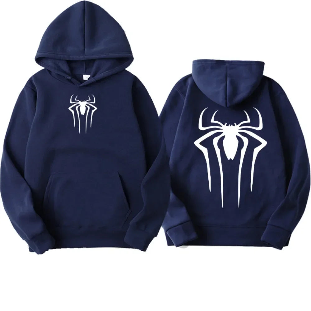 Men's sweatshirt fashion spider print hoodie adult casual sports top autumnandwinter outdoorHarajuku hooded menandwomen clothing