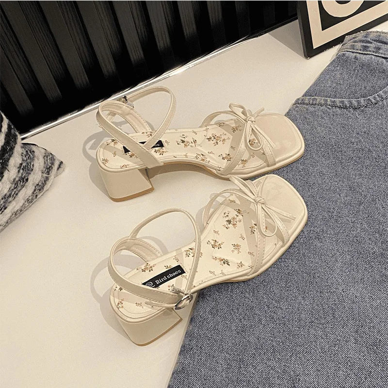 Fashionable Roman high heel sandals, elegant versatile women's summer stunning high heel sandals