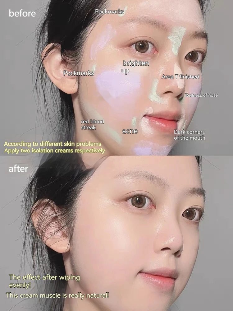 ZEESEA 3in1 Primer Concealer BB Cream Makeup Base Natural Liquid Foundatio Longlasting Invisible Pores Whitening Grooming