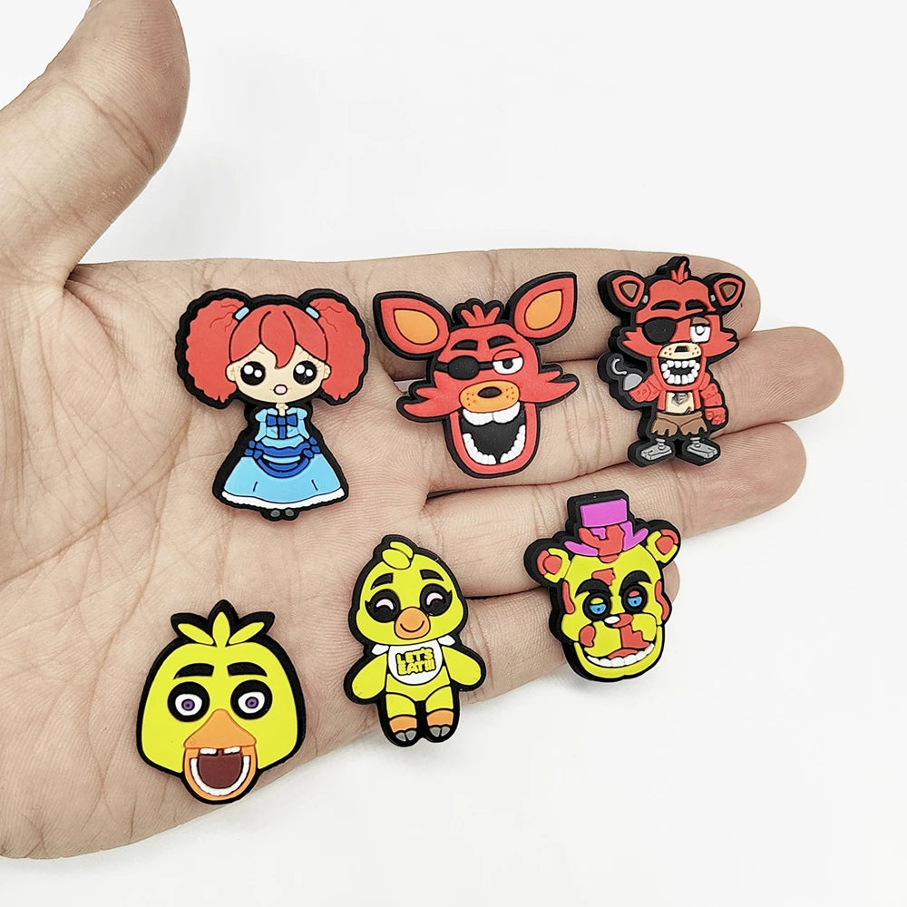 1-24pcs Cartoon Shoe Charms shoes Accessories Decorations for Crocs,Clog Sandals Wristband Buckle Women Paryt Favor Gifts