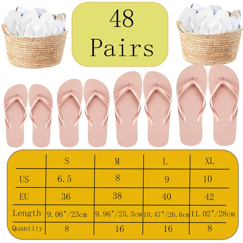 6-30Pairs Flip Flops for Wedding Guests Wedding Sandals Slippers Woman Men Wedding Favors Gifts Sign Bridesmaid Beach Hen Party
