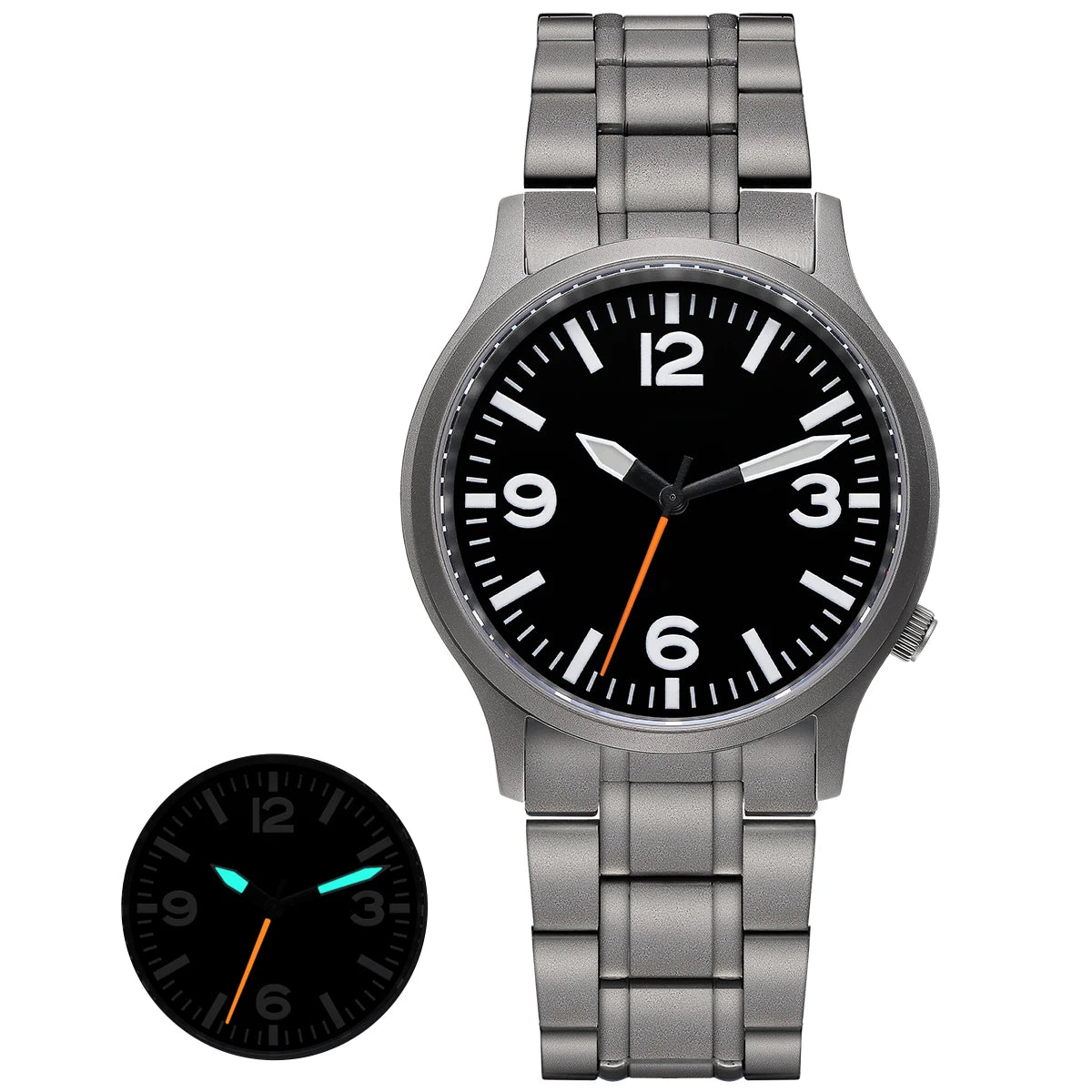 BERNY Titanium Men Watch Lightweight Super Luminous Dial Sports Quartz Watches for Men Sapphire 5AMT Waterproof Wristwatch