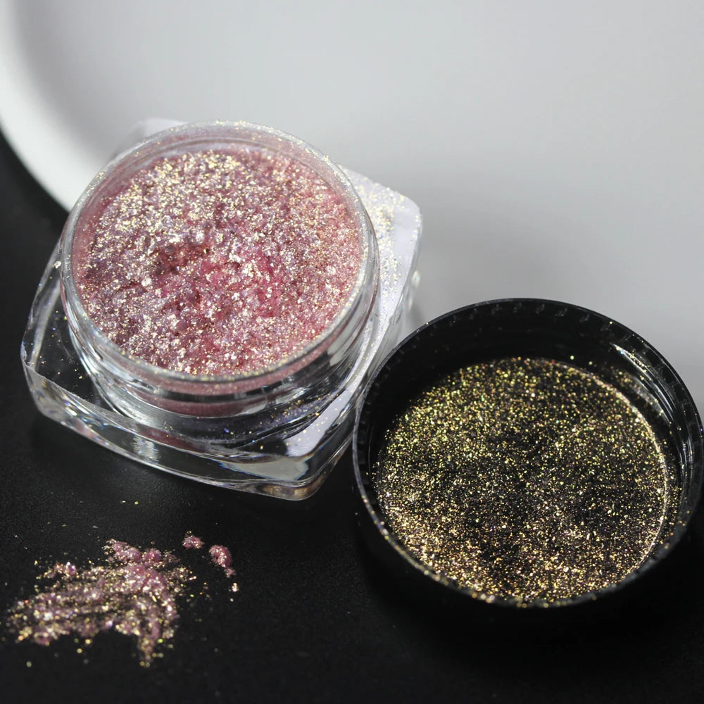 100colors Cosmetic Diamond Highlighter Pigment Eyes Loose Powder Makeup Pearlescent Shiny Eyeshadow Lipgloss Resin Craft DIY