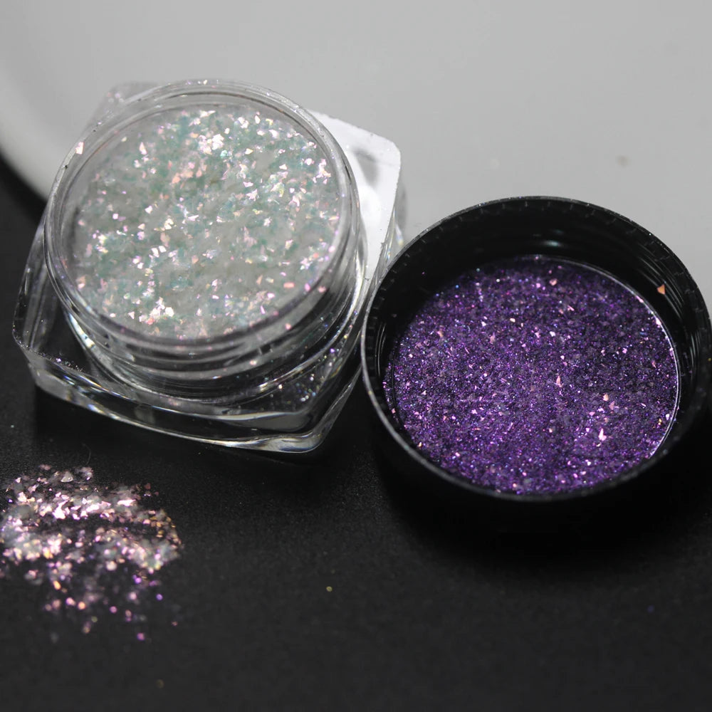 100colors Cosmetic Diamond Highlighter Pigment Eyes Loose Powder Makeup Pearlescent Shiny Eyeshadow Lipgloss Resin Craft DIY