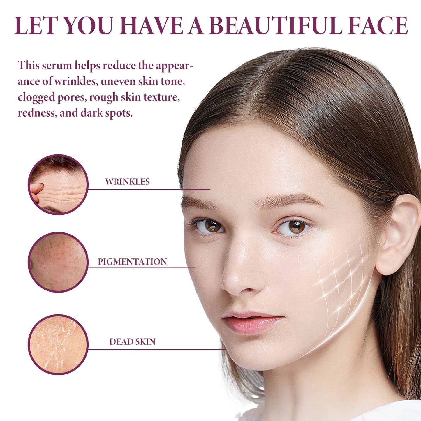 Face Serum Glycolic Acid 10% Toning Solution Fade Fine Lines Firming Improve Facial Dryness Redness Glycolic Acid Repair Essence