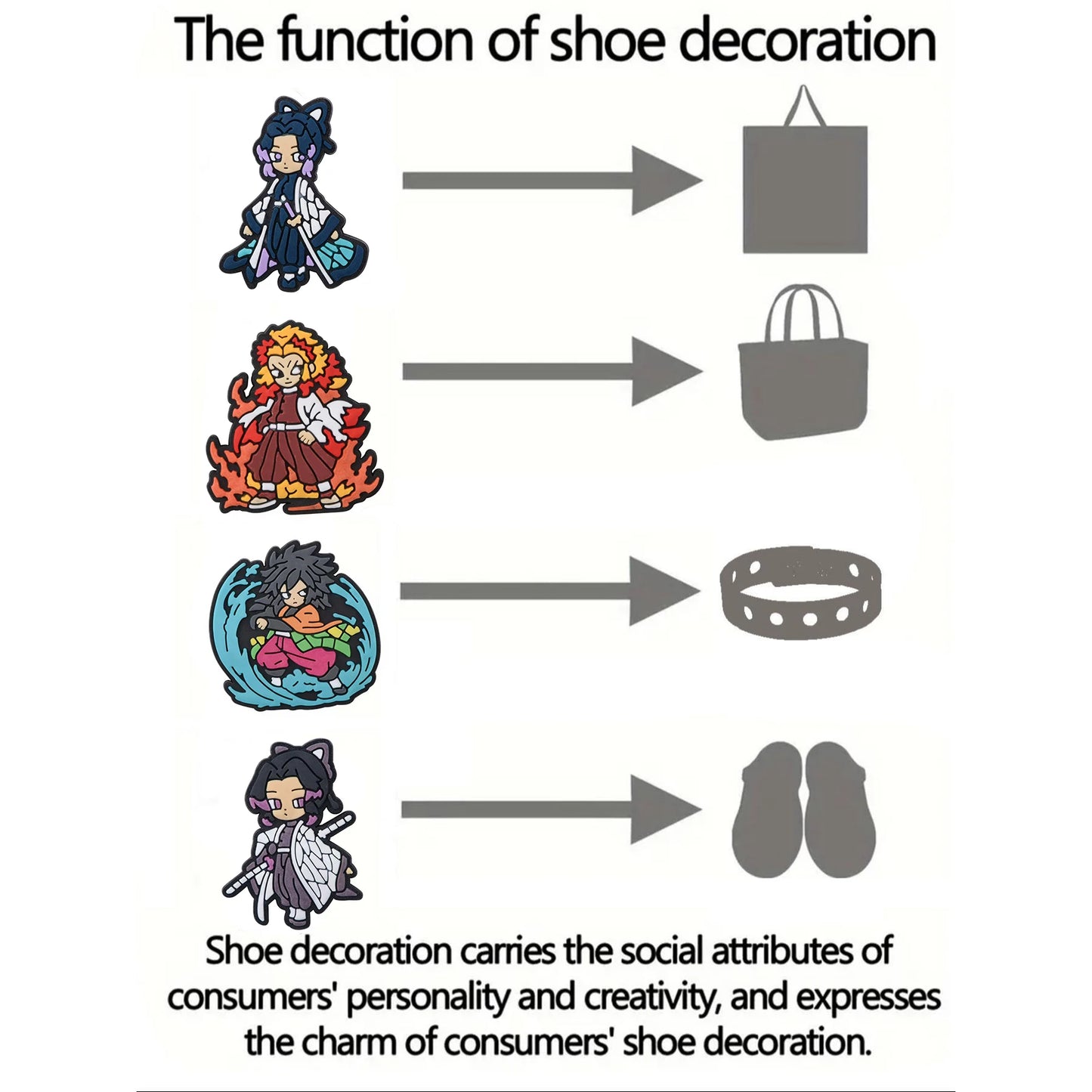 5-28pcs Cute Cartoon Demon PVC Shoe Charms DIY Sandals Shoe Buckles Series Shoe Decorations Accessories Friends Gifts