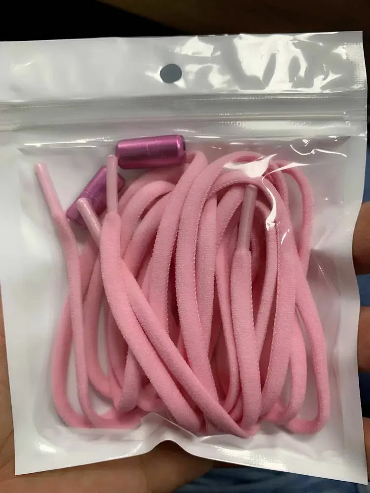 No Tie Elastic Stretchy Shoelaces Capsule Metal Lock, Tieless for Sneakers Shoe Accessories, Adjustable Durable One Size Fit All