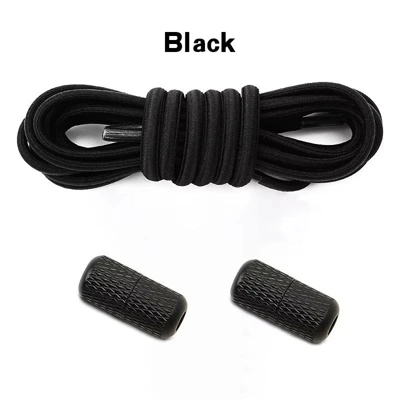 17 colors Round Elastic Laces without ties Metal Buckle Shoelace Sneakers Quick shoelaces Shoe Accessories 1Pair/2Pair