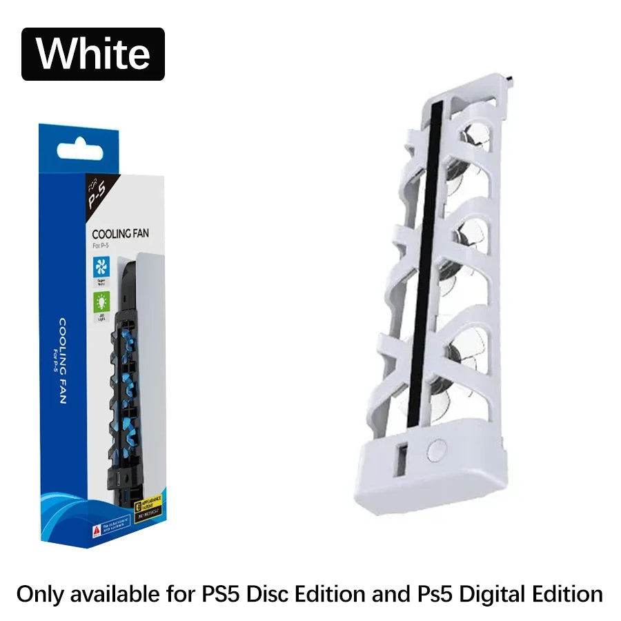For PS5 Both Disc/Digital Editions Cooling Fan with LED Light for PS5 Both Disc/ Digital Editions Gaming Accessorie Cooling Syst