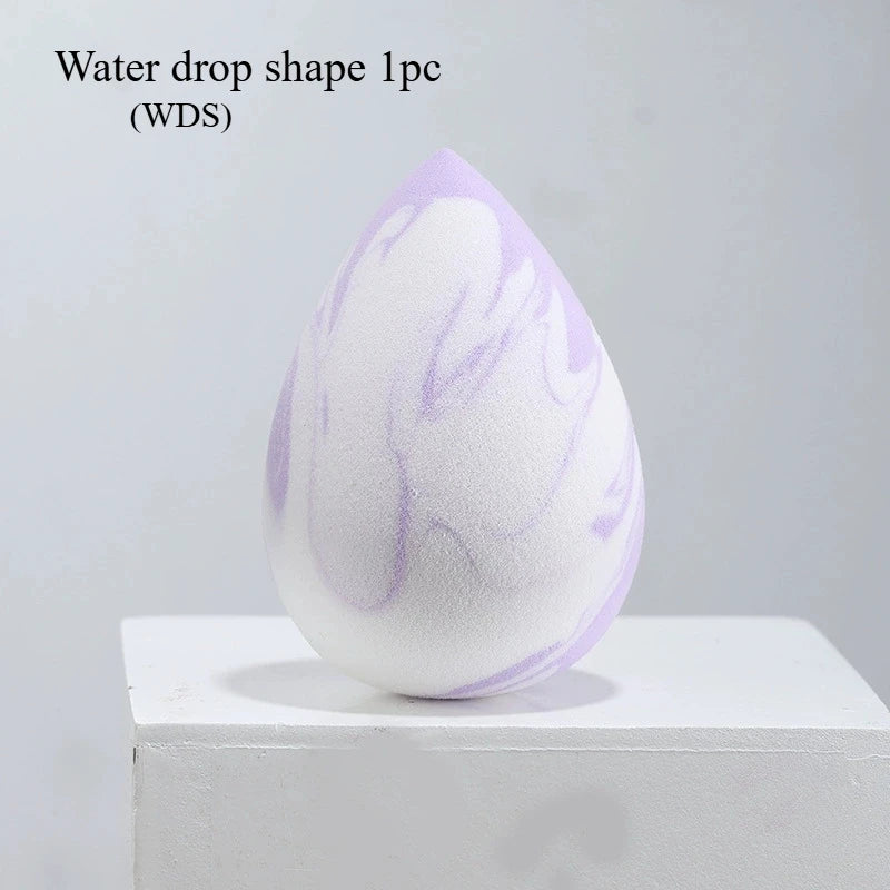 1Pc Makeup sponge gradient color soft double-sided wet and dual-use fit without eating powder