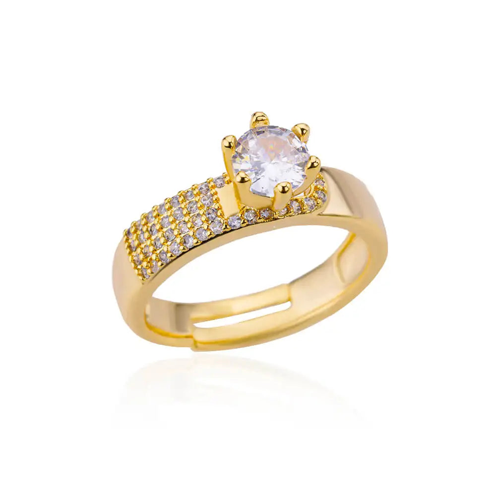 Zircon Double Star Rings For Women Gold Color Stainless Steel Opening Stars Finger Ring Wedding Party Aesthetic Jewelry Gift