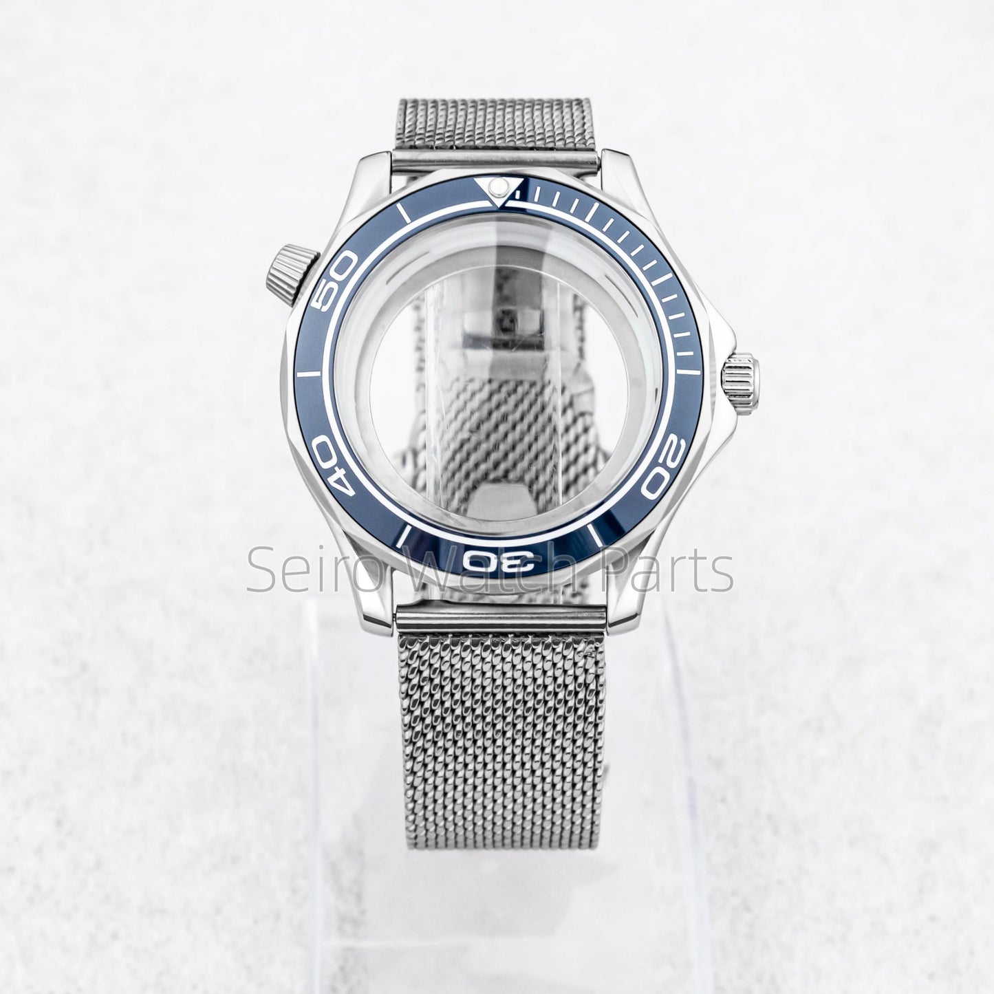 NH35 Case Dial Mesh Strap Bracelet for Seamaster 300 Watches Men Stainless Steel 10ATM Waterproof 41mm Case fit NH35/36 Movement