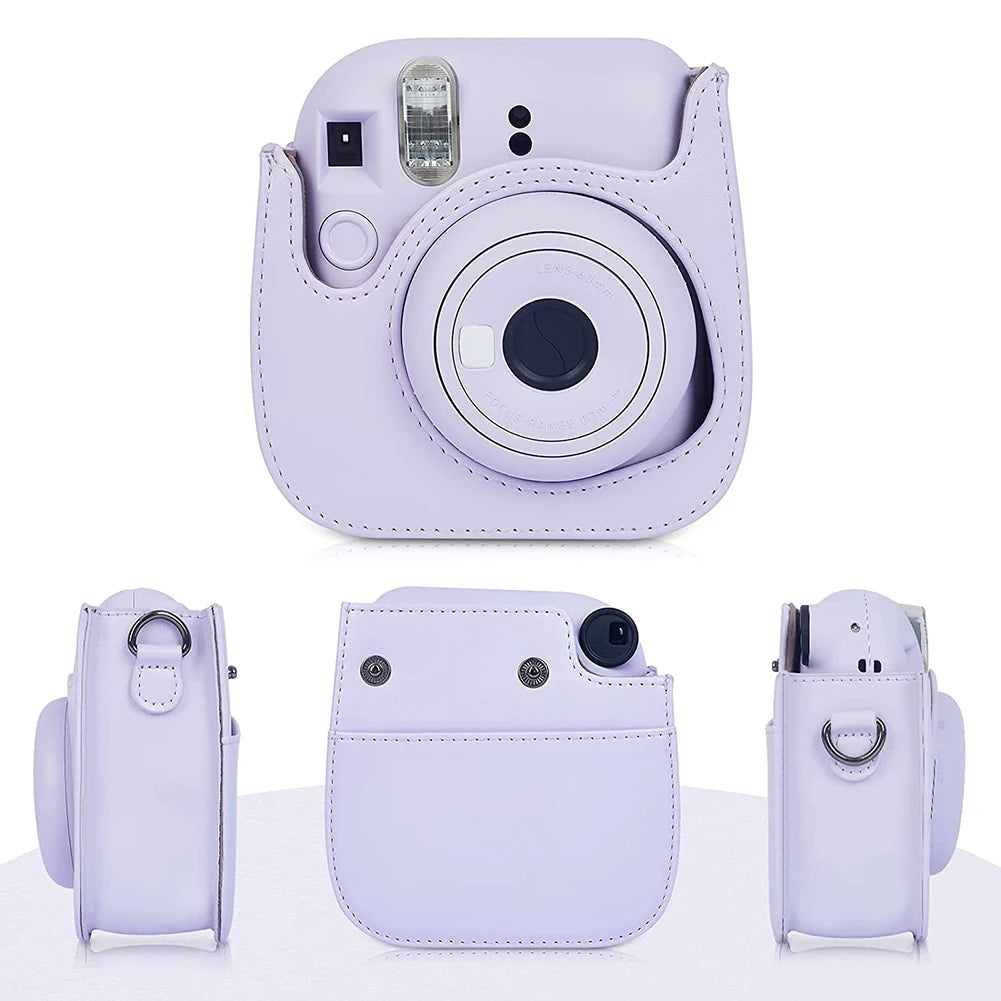Retro Instant Camera Protective Case Camera Shoulder Bag PU Leather Lightweight Accessories for Fujifilm Instax Mini 12/11/9/8