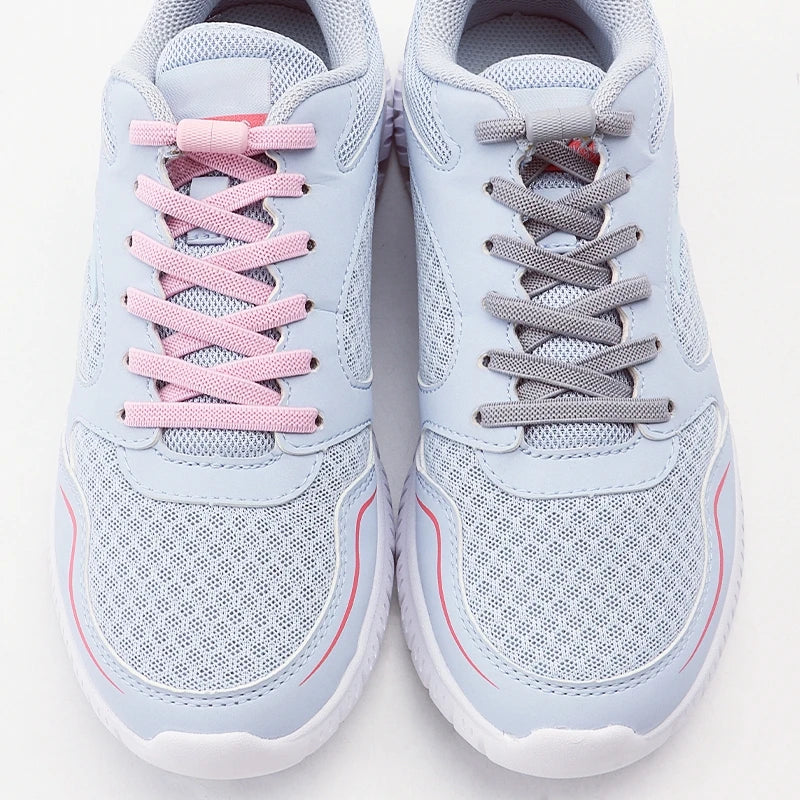 Metal Capsule Buckle Shoelaces without ties Sneaker Flats Elastic Laces Kids Adult Quick Lace On/Off Shoelace 1Pair/2Pair
