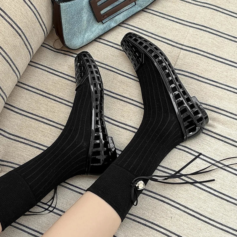 2025 women's new jelly shoes shallow mouth sandals, PVC outdoor casual square toe sandals, lazy people step on them sandals