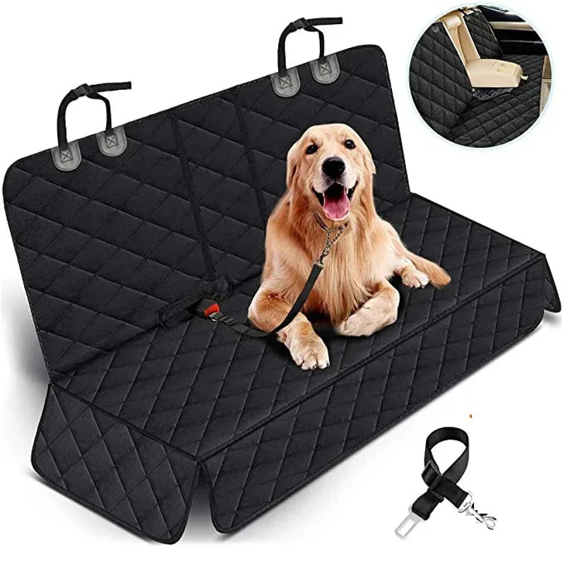Waterproof Pet Dog Car Seat Cover for Back Seat Auto Rear Protector Mat Nonslip Universal Safety for Outing Travel Use