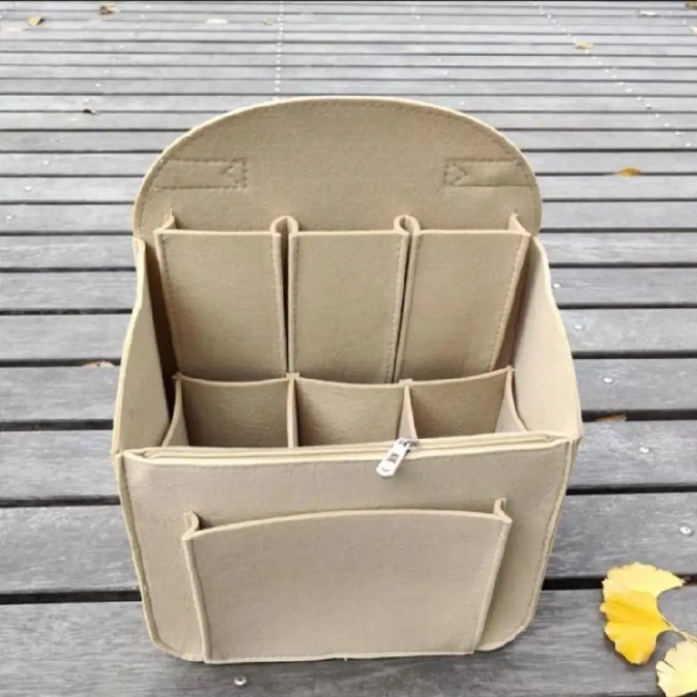 Makeup Organizer Felt Insert Bag for Interior Travel Bag Portable Bag Cosmetic Bags Fit Various Women Backpack Bags