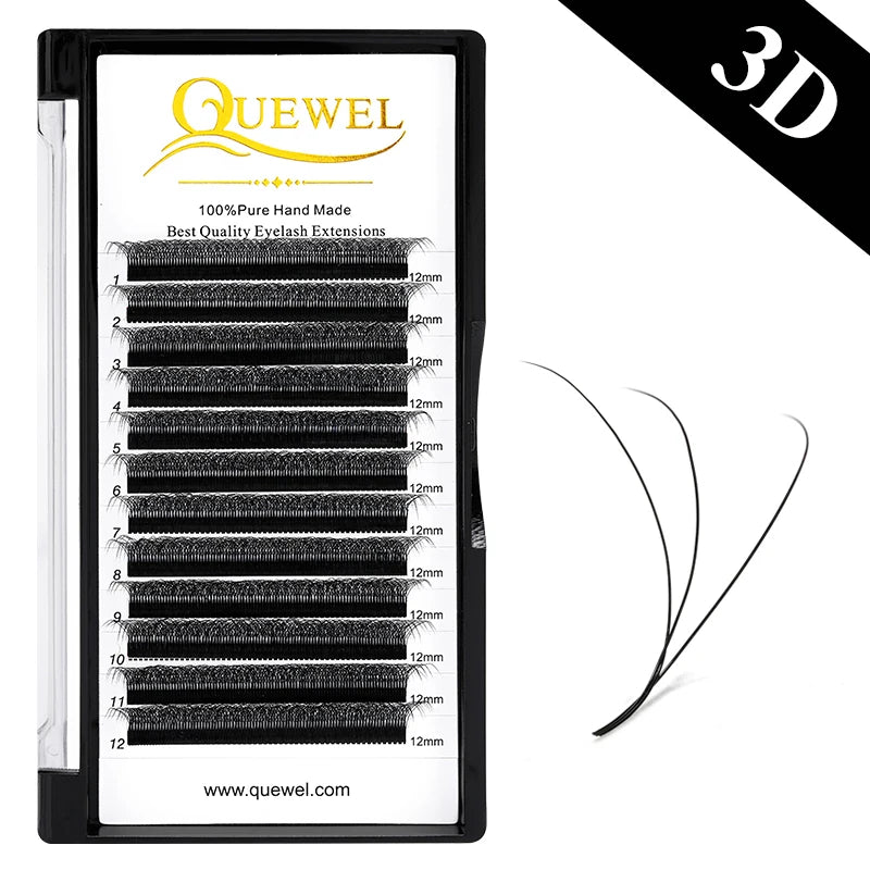 Quewel W Volume Eyelashes 3D/4D/5D/6D/8D Shape Eyelash Extensions Fans 8-14mm Curl New False Eye Lash Wholesale Makeup Tool
