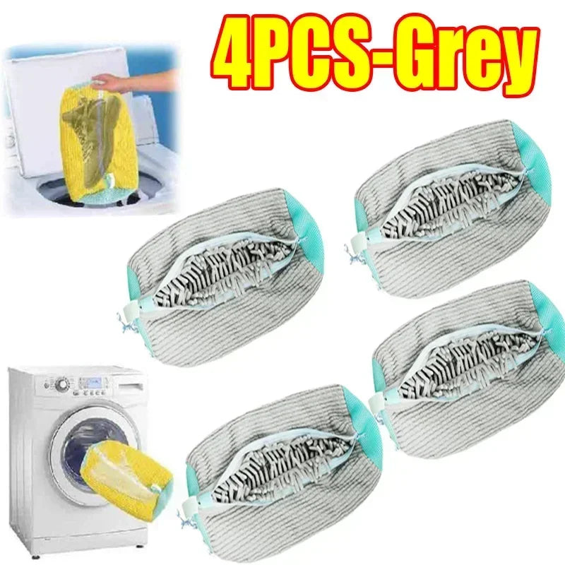 Reusable Plastic Shoe Laundry Bag - Sneaker Cleaning Kit, Ideal for Home Storage and Travel，round for Sneakers and Shoes