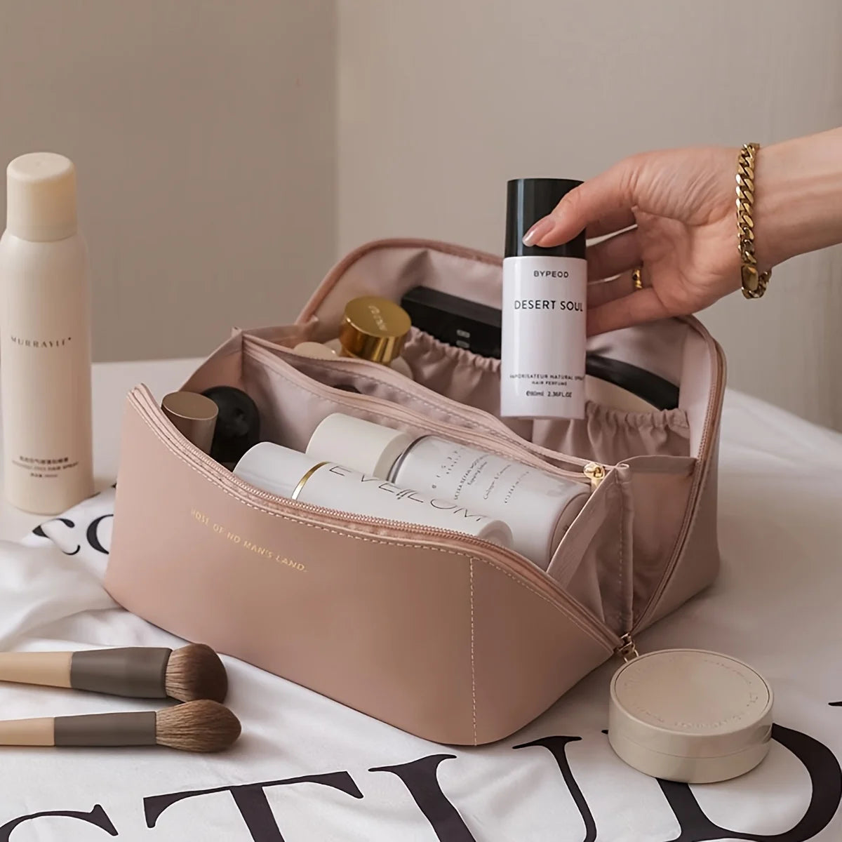 Makeup Organizer Female Toiletry Kit Bag Make Up Case Storage Pouch Luxury Lady Box, Cosmetic Bag, Organizer Bag For Travel Zip