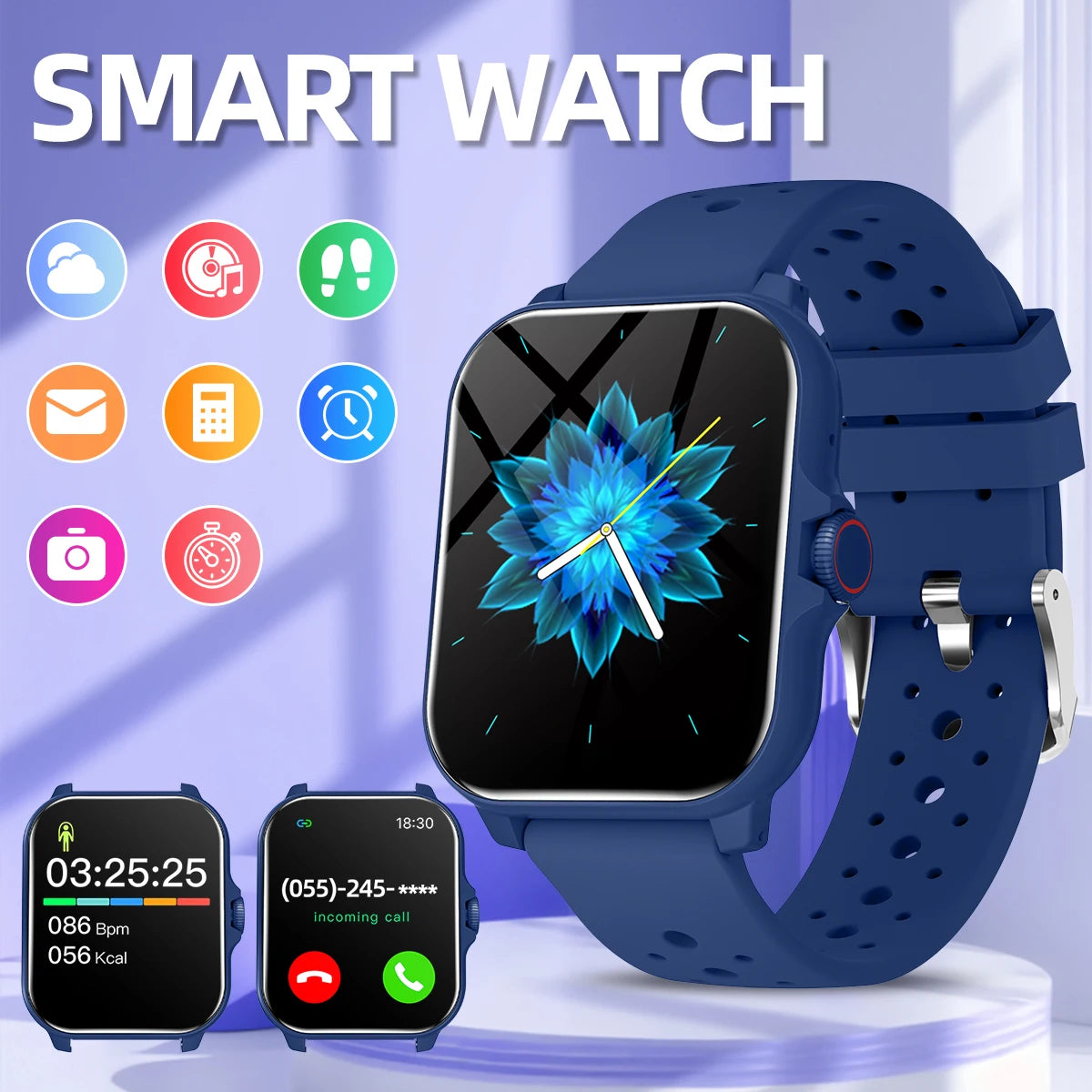 2026 1.83-inch Smartwatch Bluetooth Call Voice Assistant Music Player  Outdoor Sport Fitness Partner Data Records Men Women