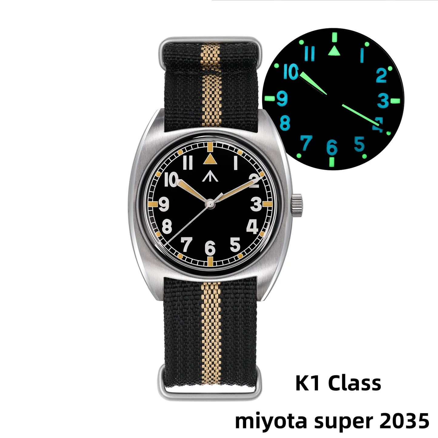 Militado ML17 Watch Miyota Super 2035/ GL12 Quartz Movement Watch  C3 And BGW9 Luminova 100m Waterproof Stainless Steel Watches